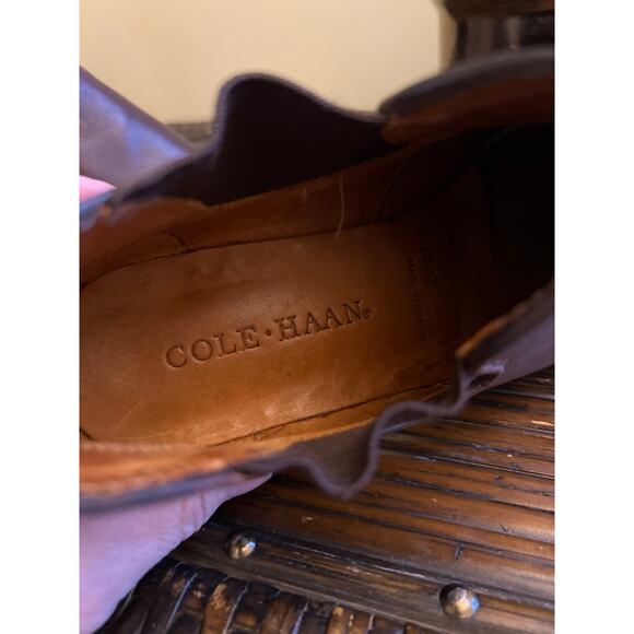 Cole Haan Brown Leather Low Heel Chelsea Ankle Riding Boots Women's Size 7 Cabin - Picture 5 of 7